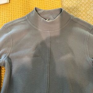 WE THE FREE Light Blue Mock Neck Sweater EUC